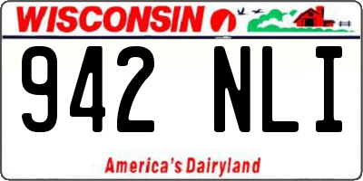 WI license plate 942NLI