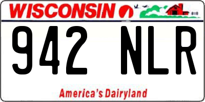 WI license plate 942NLR