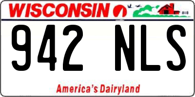 WI license plate 942NLS