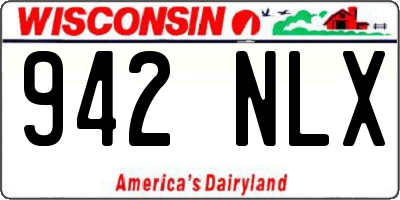 WI license plate 942NLX