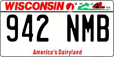 WI license plate 942NMB