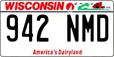 WI license plate 942NMD