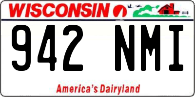 WI license plate 942NMI