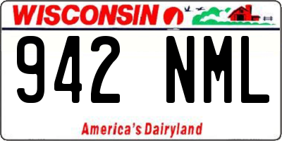 WI license plate 942NML