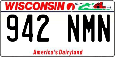 WI license plate 942NMN