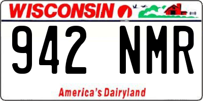 WI license plate 942NMR