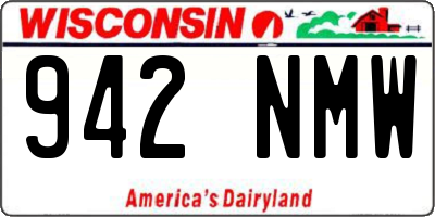 WI license plate 942NMW