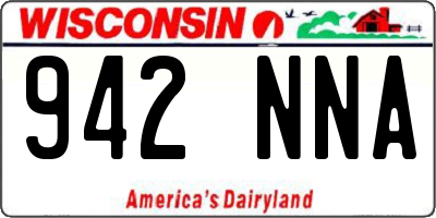 WI license plate 942NNA
