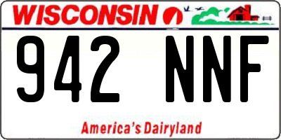 WI license plate 942NNF