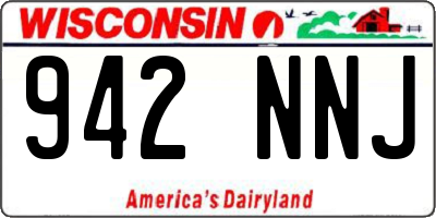 WI license plate 942NNJ