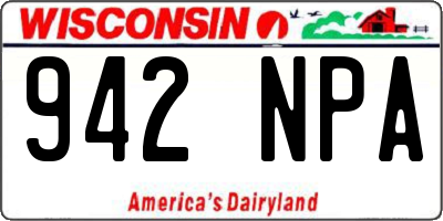 WI license plate 942NPA