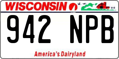 WI license plate 942NPB