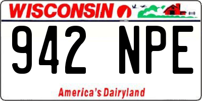 WI license plate 942NPE