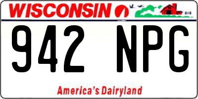 WI license plate 942NPG
