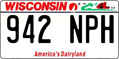 WI license plate 942NPH