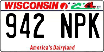 WI license plate 942NPK