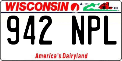 WI license plate 942NPL