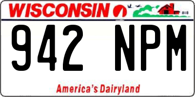 WI license plate 942NPM