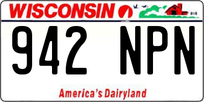 WI license plate 942NPN