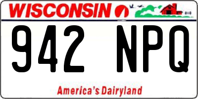 WI license plate 942NPQ