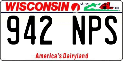 WI license plate 942NPS