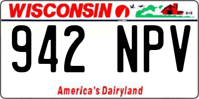 WI license plate 942NPV