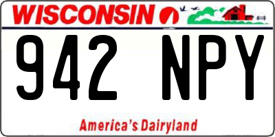 WI license plate 942NPY