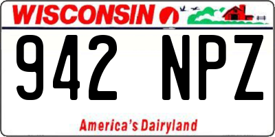 WI license plate 942NPZ