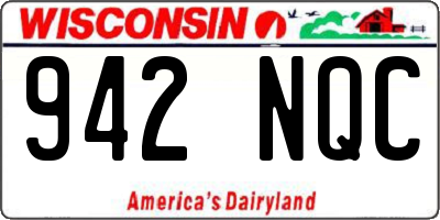 WI license plate 942NQC