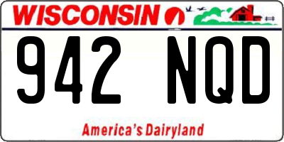 WI license plate 942NQD