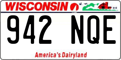 WI license plate 942NQE