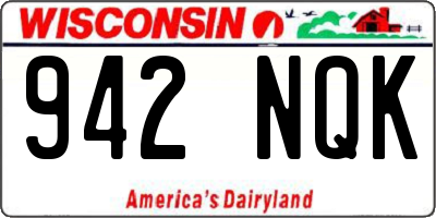 WI license plate 942NQK