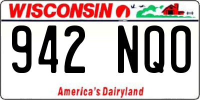 WI license plate 942NQO
