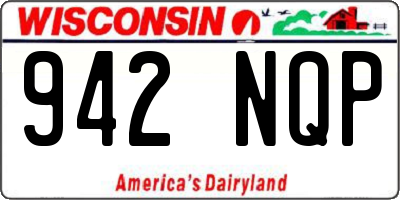 WI license plate 942NQP