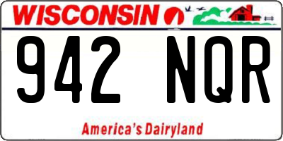 WI license plate 942NQR