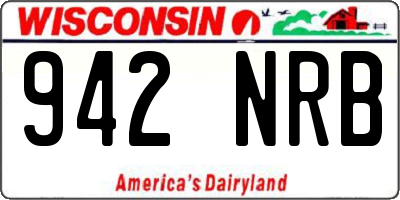 WI license plate 942NRB