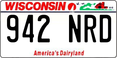 WI license plate 942NRD