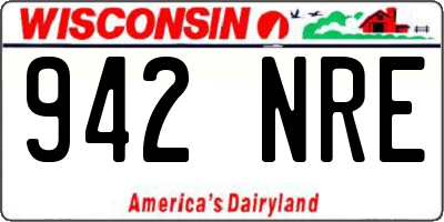 WI license plate 942NRE