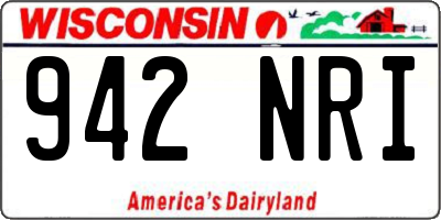 WI license plate 942NRI