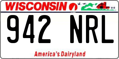 WI license plate 942NRL