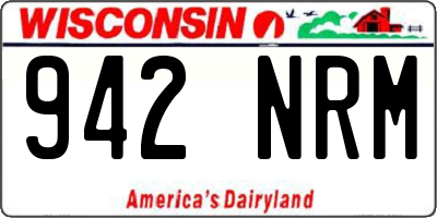WI license plate 942NRM