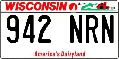 WI license plate 942NRN