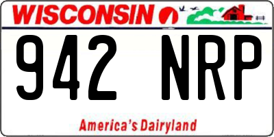 WI license plate 942NRP
