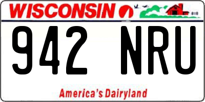 WI license plate 942NRU