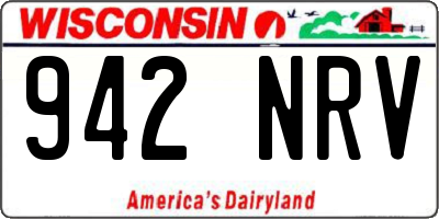 WI license plate 942NRV