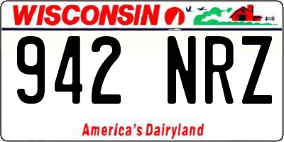 WI license plate 942NRZ