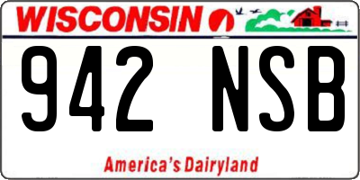 WI license plate 942NSB