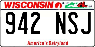 WI license plate 942NSJ