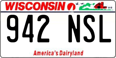 WI license plate 942NSL