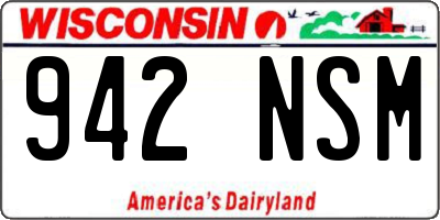 WI license plate 942NSM